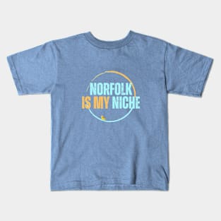 Norfolk is my Niche Turquoise and orange Kids T-Shirt